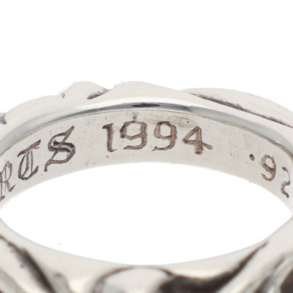 Chrome Hearts SCRL BAND 925 Silver Ring Size ONE SIZE