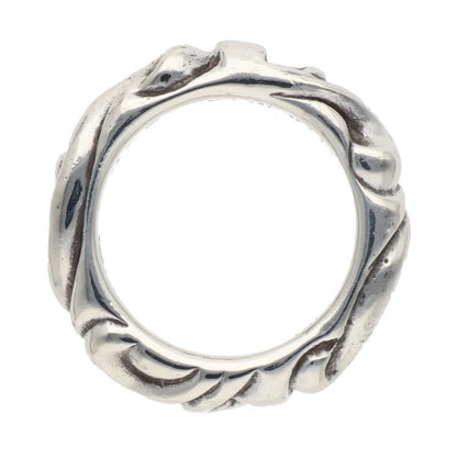 Chrome Hearts SCRL BAND 925 Silver Ring Size ONE SIZE
