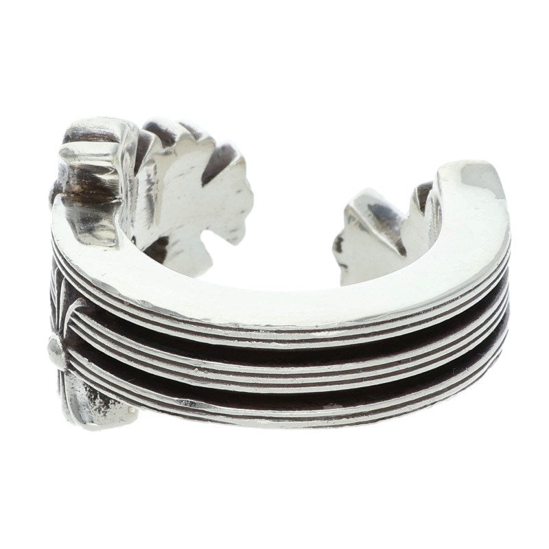 Chrome Hearts 3 CH Cross Silver Ring Silver Size 16.5