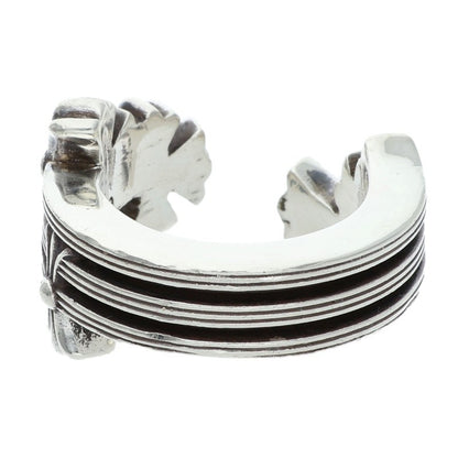 Chrome Hearts 3 CH Cross Silver Ring Silver Size 16.5