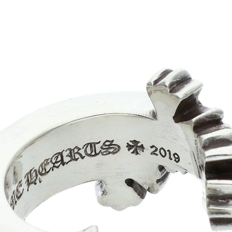 Chrome Hearts 3 CH Cross Silver Ring Silver Size 16.5