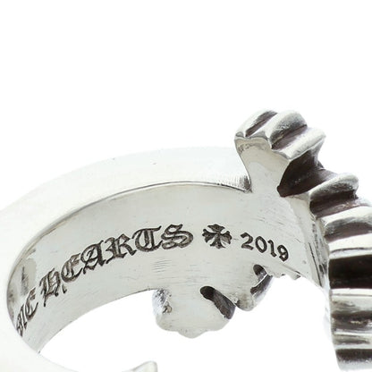 Chrome Hearts 3 CH Cross Silver Ring Silver Size 16.5