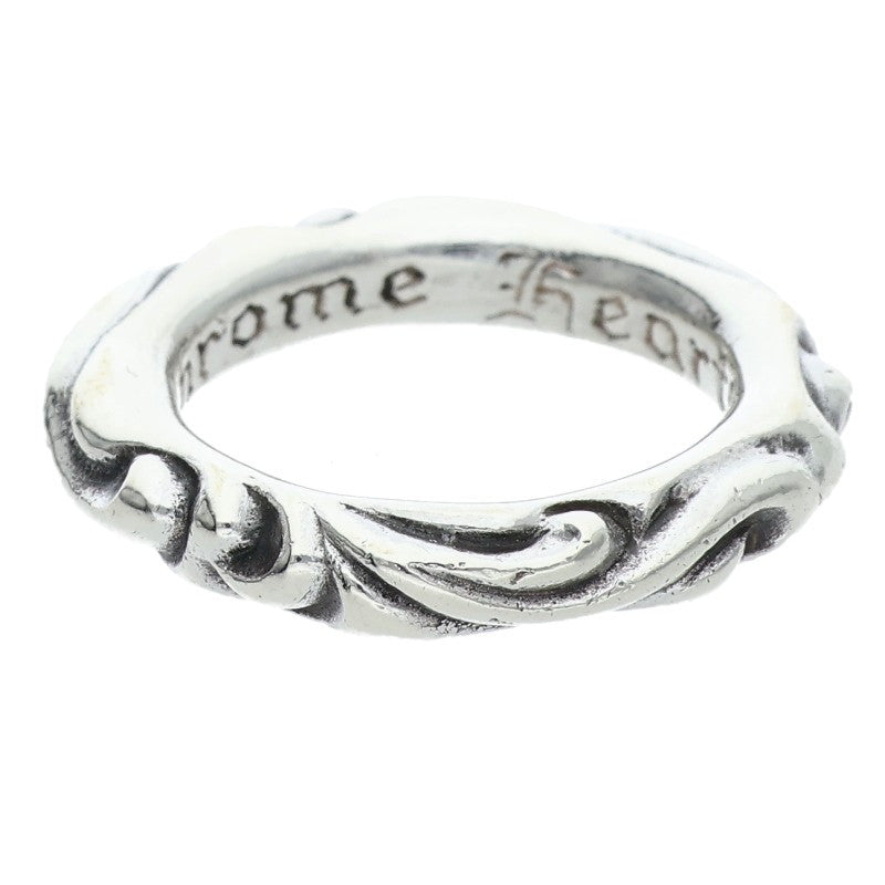Chrome Hearts SCRL BAND 925 Silver Ring Size ONE SIZE