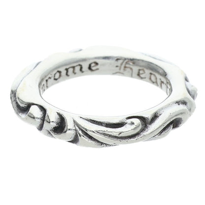 Chrome Hearts SCRL BAND 925 Silver Ring Size ONE SIZE