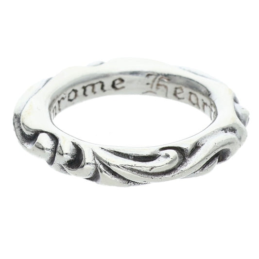 Chrome Hearts SCRL BAND 925 Silver Ring Size ONE SIZE