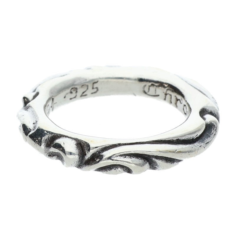 Chrome Hearts SCRL BAND 925 Silver Ring Size ONE SIZE