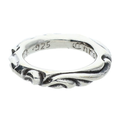 Chrome Hearts SCRL BAND 925 Silver Ring Size ONE SIZE