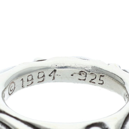 Chrome Hearts SCRL BAND 925 Silver Ring Size ONE SIZE