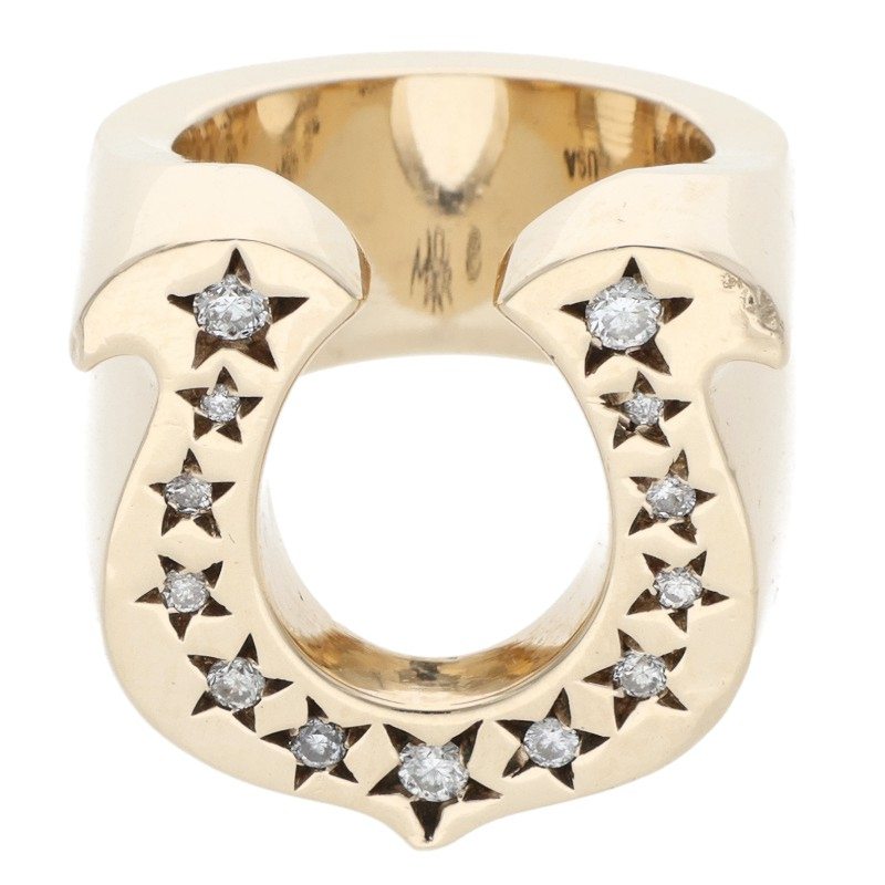TENDERLOIN 8K After Diamond Horseshoe Ring Size ONE SIZE
