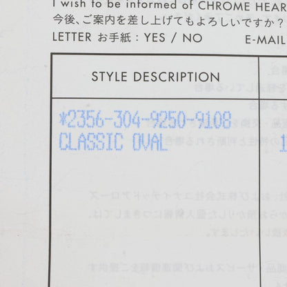 Chrome Hearts CLASSIC OVAL Cross 925 Silver Size ONE SIZE