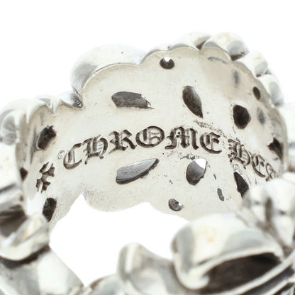 Chrome Hearts DBL FLRL CRS Silver Ring Size ONE SIZE