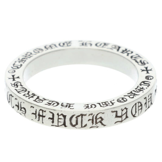 Chrome Hearts 3mm Spacer FUCKYOU Silver Ring Size 16.5