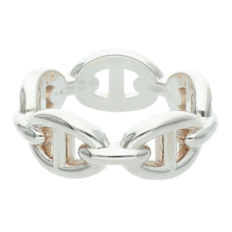 HERMES Chaine d'Ancre Enchainee PM Silver Ring Size ONE SIZE