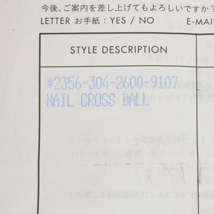 Chrome Hearts NAIL CRSBALL Cross Ball 925 Size ONE SIZE