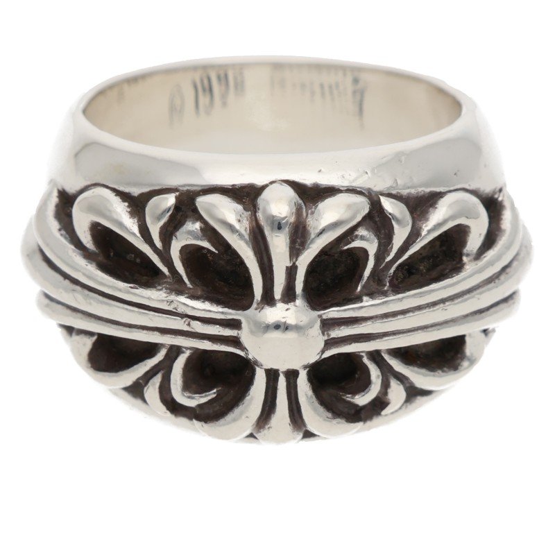 Chrome Hearts FLRL CRS Sterling Silver Ring Size ONE SIZE