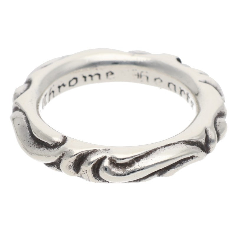 Chrome Hearts SCRL BAND 925 Silver Ring Size ONE SIZE