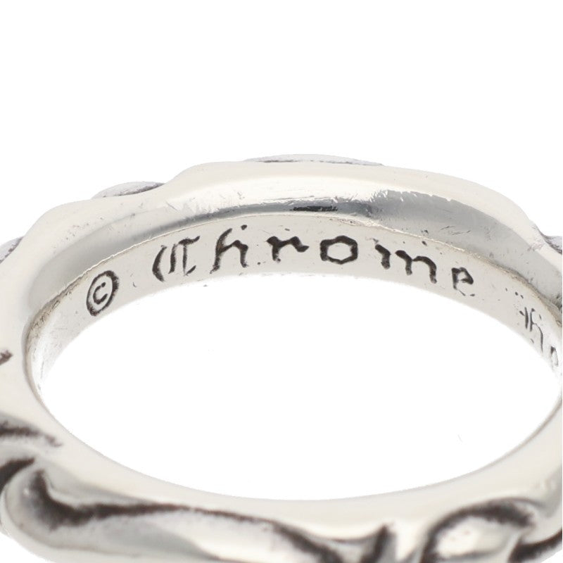 Chrome Hearts SCRL BAND 925 Silver Ring Size ONE SIZE