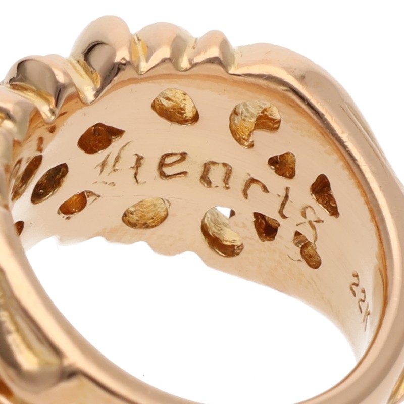Chrome Hearts 22K K&T PAVE DIA Gold Ring Size ONE SIZE