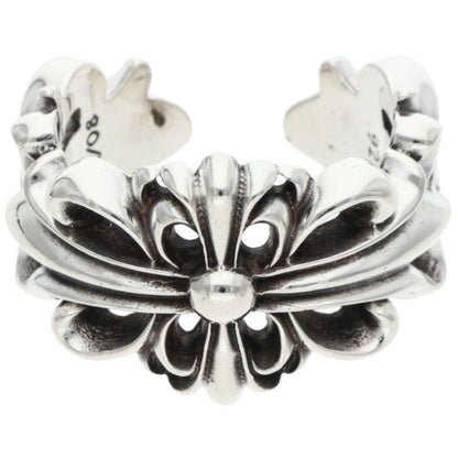 Chrome Hearts DBL FLRL CRS Silver Ring Size US 5.5