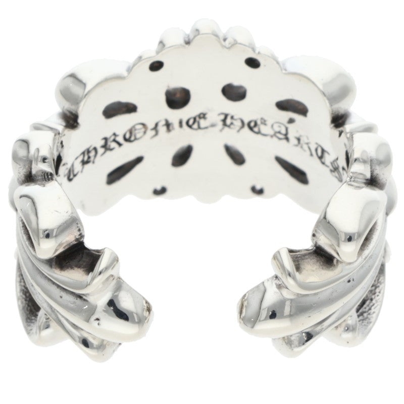 Chrome Hearts DBL FLRL CRS Silver Ring Size US 5.5