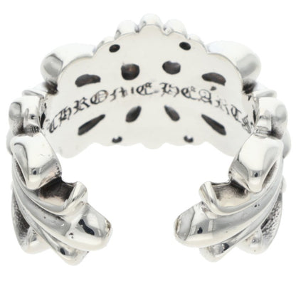 Chrome Hearts DBL FLRL CRS Silver Ring Size US 5.5