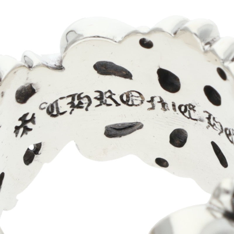 Chrome Hearts DBL FLRL CRS Silver Ring Size US 5.5