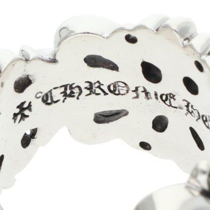 Chrome Hearts DBL FLRL CRS Silver Ring Size US 5.5