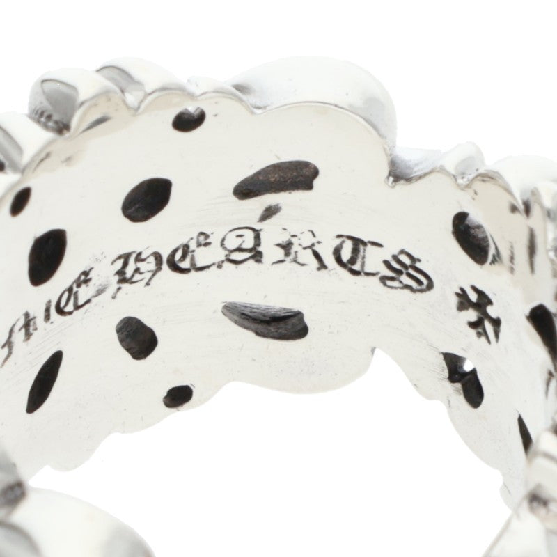 Chrome Hearts DBL FLRL CRS Silver Ring Size US 5.5