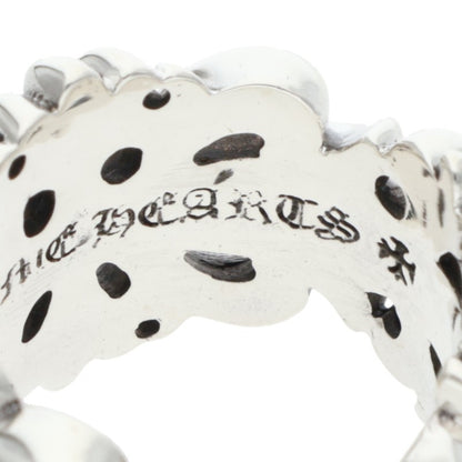 Chrome Hearts DBL FLRL CRS Silver Ring Size US 5.5