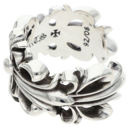 Chrome Hearts DBL FLRL CRS Silver Ring Size US 5.5