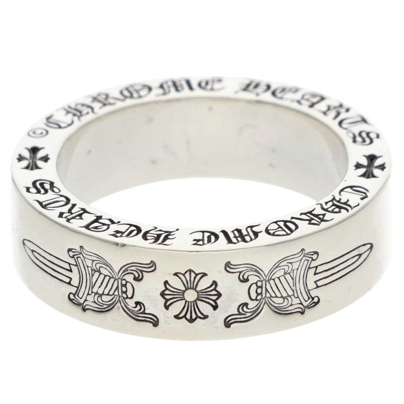 Chrome Hearts 6mm Spacer Dagger Silver Ring Size ONE SIZE
