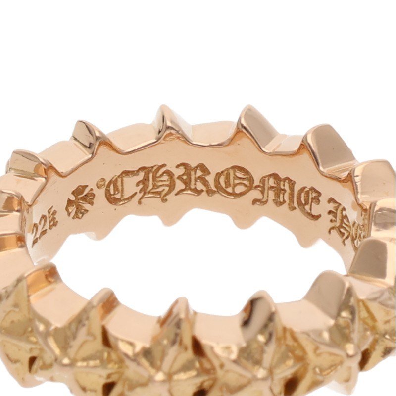 Chrome Hearts 22K TINY 5PT STAR BAND Gold Ring Size ONE SIZE