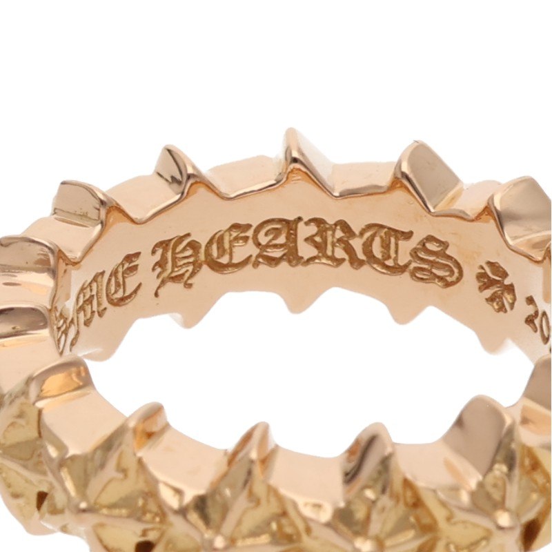 Chrome Hearts 22K TINY 5PT STAR BAND Gold Ring Size ONE SIZE