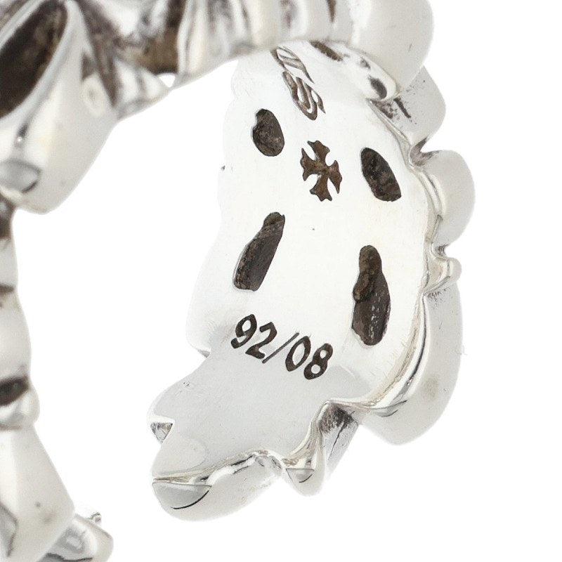 Chrome Hearts DBL FLRL CRS 925 Silver Ring Size ONE SIZE