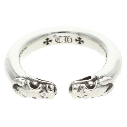 Chrome Hearts DOUBLE DOG Silver Ring Size ONE SIZE