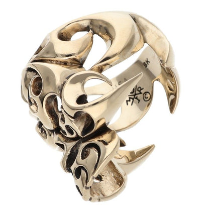 TENDERLOIN 8K Borneo Skull Gold Ring Size ONE SIZE