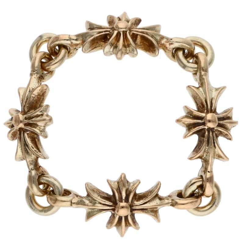 Chrome Hearts TNY E CH PLS 22K Gold Ring Size ONE SIZE
