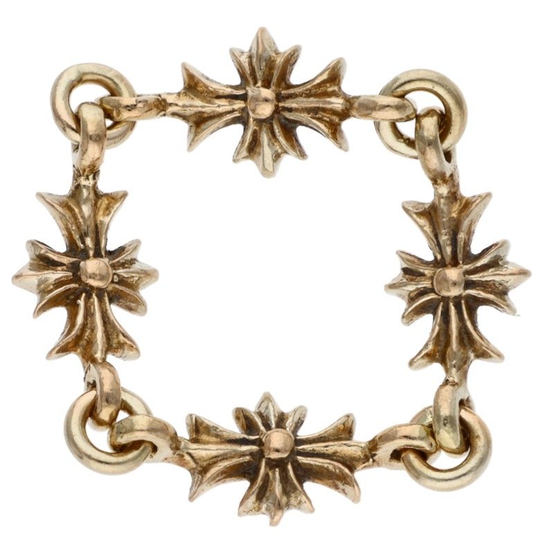 Chrome Hearts TNY E CH PLS 22K Gold Ring Size ONE SIZE