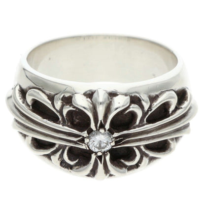 Chrome Hearts FLRL CRS 1 Diamond Silver Ring Size 18.5