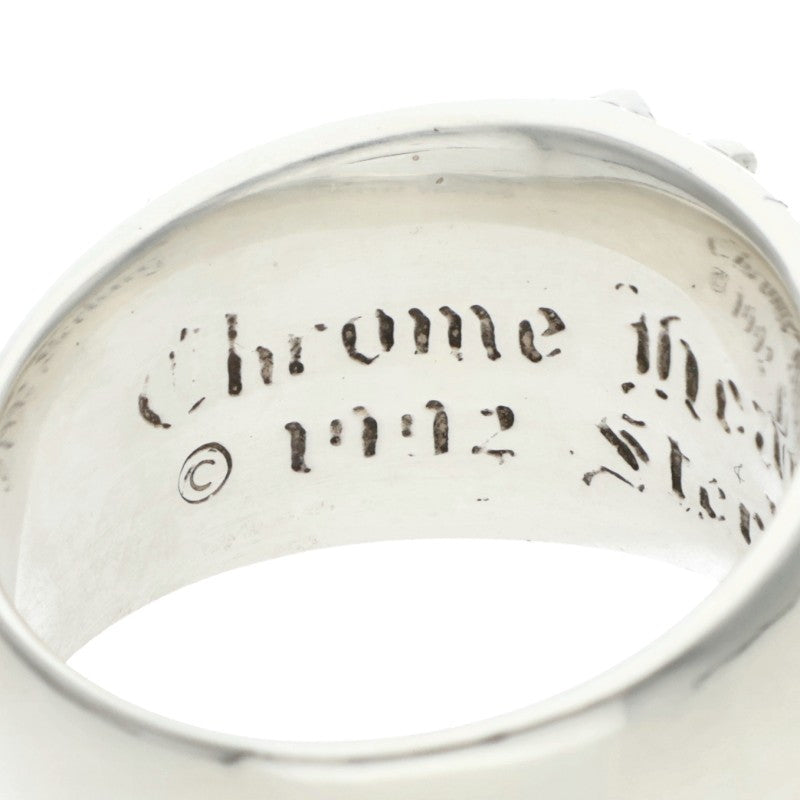 Chrome Hearts FLRL CRS 1 Diamond Silver Ring Size 18.5