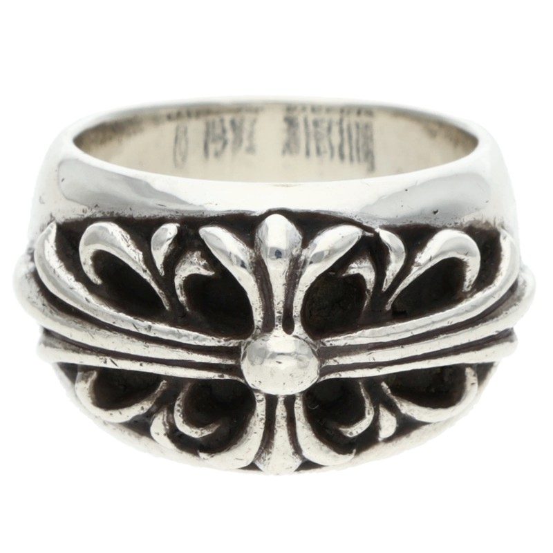 Chrome Hearts FLRL CRS Sterling Silver Ring Size ONE SIZE