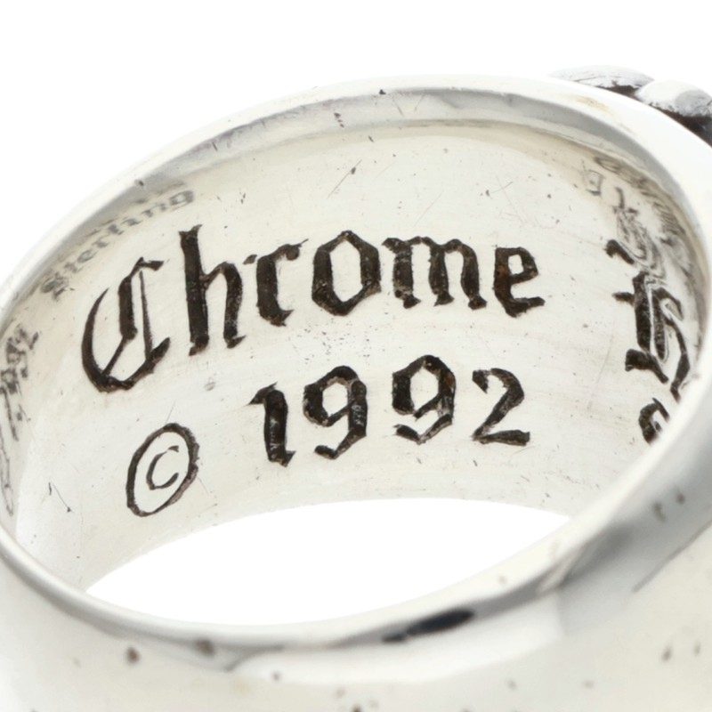 Chrome Hearts FLRL CRS Sterling Silver Ring Size ONE SIZE