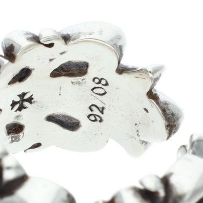 Chrome Hearts DBL FLRL CRS Silver Ring Size US 10.5