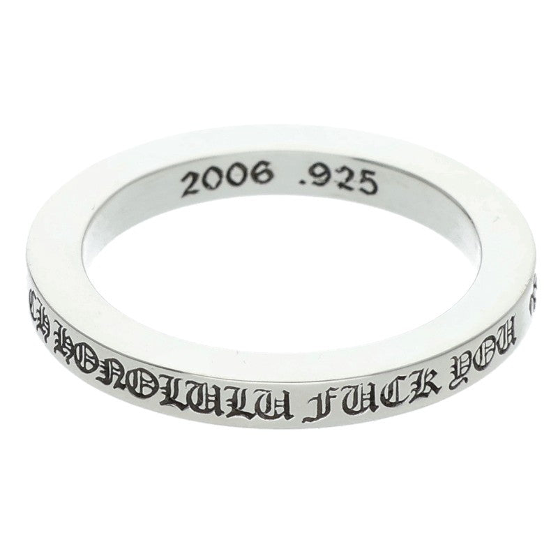 Chrome Hearts Honolulu Ltd. 3mm Spacer Silver Ring Size 21.5