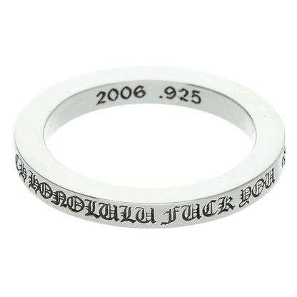 Chrome Hearts Honolulu Ltd. 3mm Spacer Silver Ring Size 21.5
