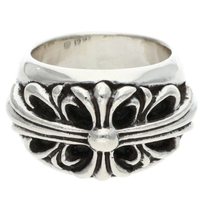 Chrome Hearts Floral Cross Silver Ring Size 7.5