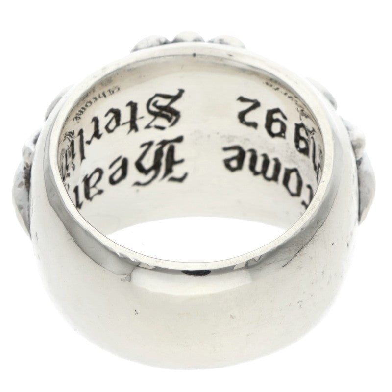 Chrome Hearts Floral Cross Silver Ring Size 7.5