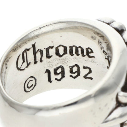 Chrome Hearts Floral Cross Silver Ring Size 7.5
