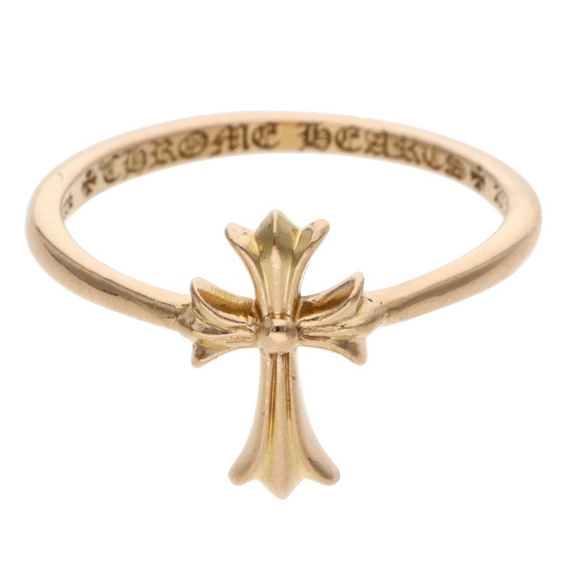 Chrome Hearts 22K Bubblegum CH Cross Gold Ring Size US 5.5