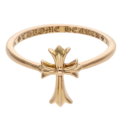Chrome Hearts 22K Bubblegum CH Cross Gold Ring Size US 5.5